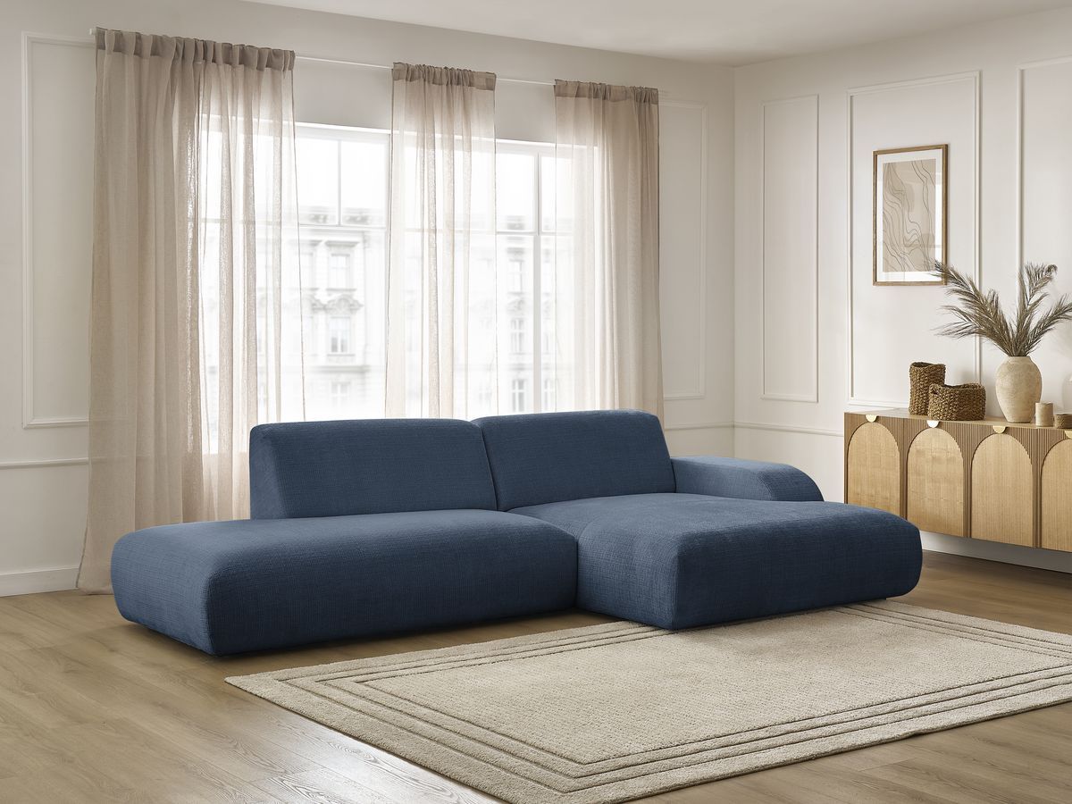 Canapé d'angle SIRIUS texturé bleu foncé — vue 6