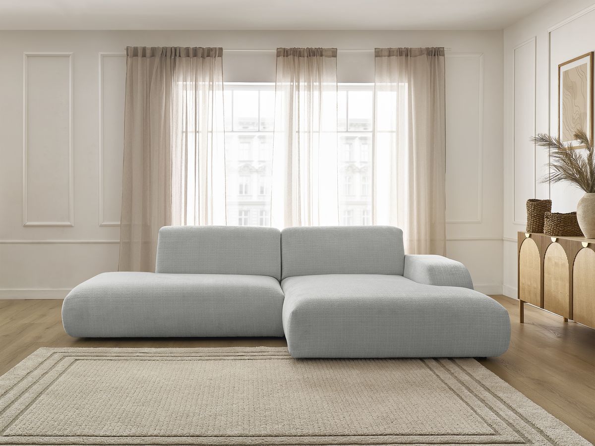 Canapé d'angle SIRIUS texturé gris clair — vue 5