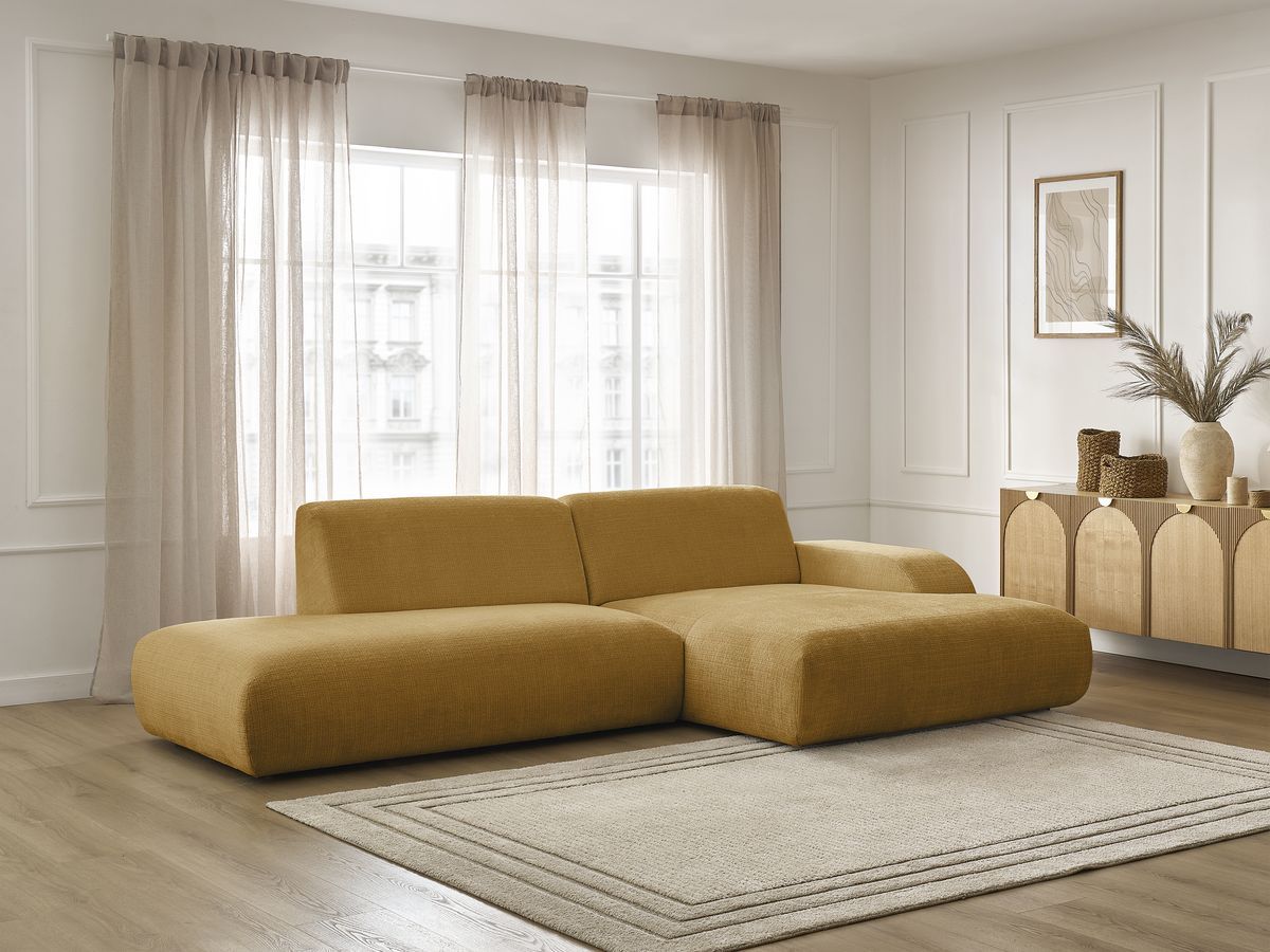 Canapé d'angle SIRIUS texturé jaune — vue 6