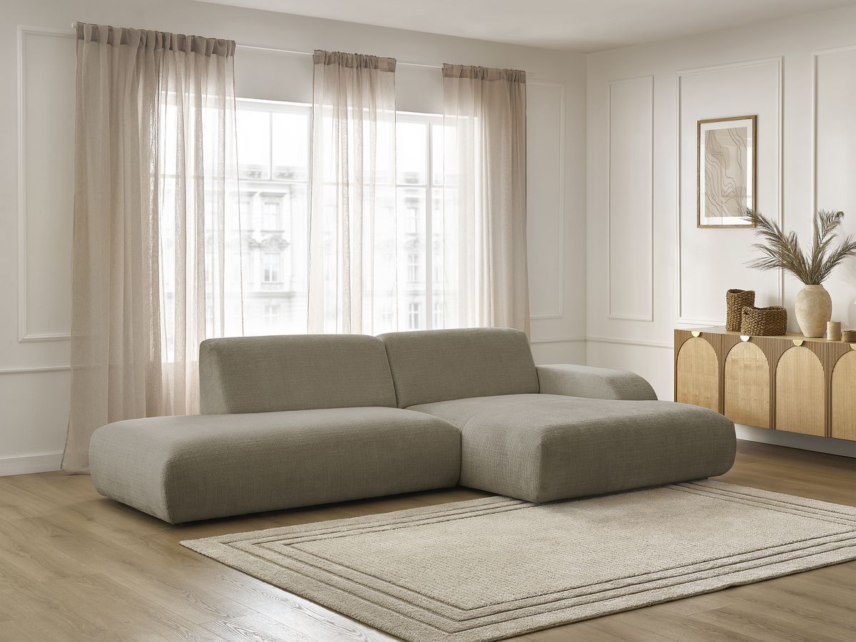 Canapé d'angle SIRIUS texturé taupe — vue 6