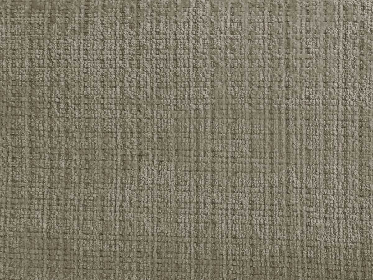 Canapé d'angle fixe modulable SIRIUS tissu texturé avec 1 chauffeuse et grand pouf