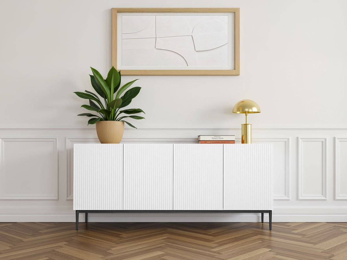KASHA 4-deurs dressoir 200 cm Zwarte poten