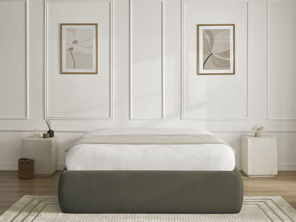 Sommier coffre INERA tissu lisse