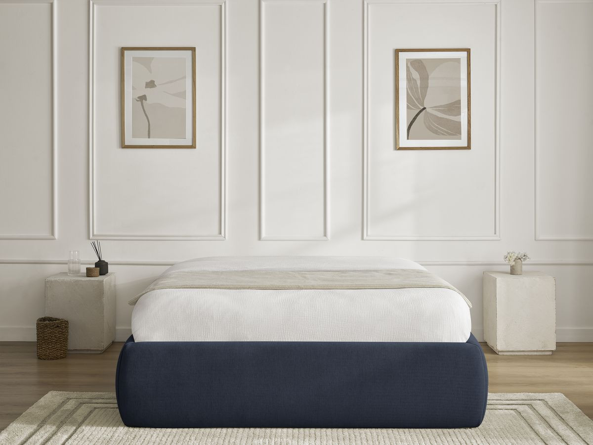 Sommier coffre INERA tissu lisse