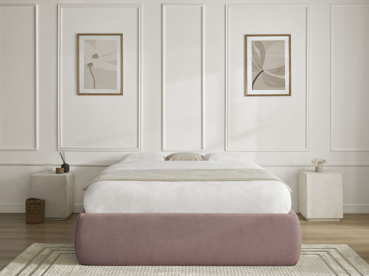 Sommier coffre INERA lisse rose — vue 5