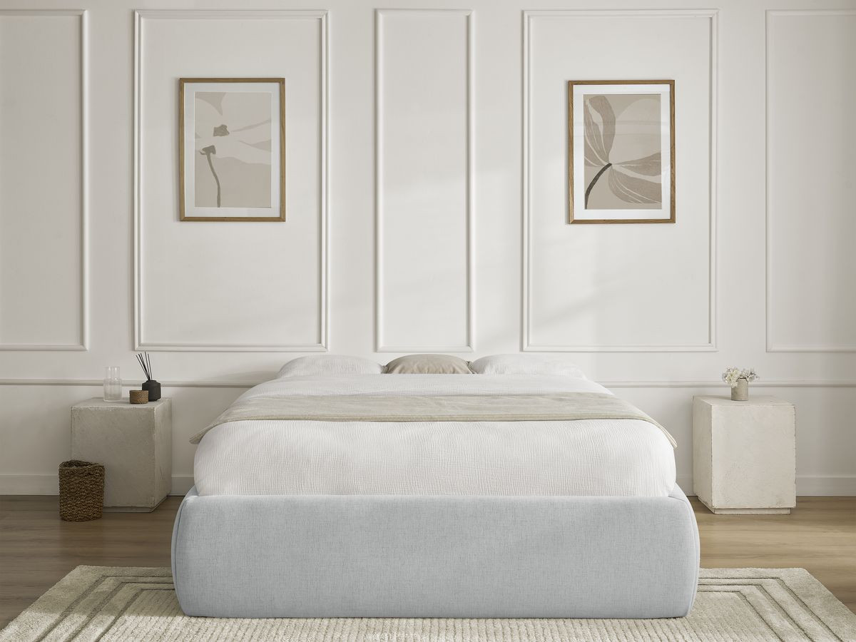 Sommier coffre INERA lisse gris clair — vue 5