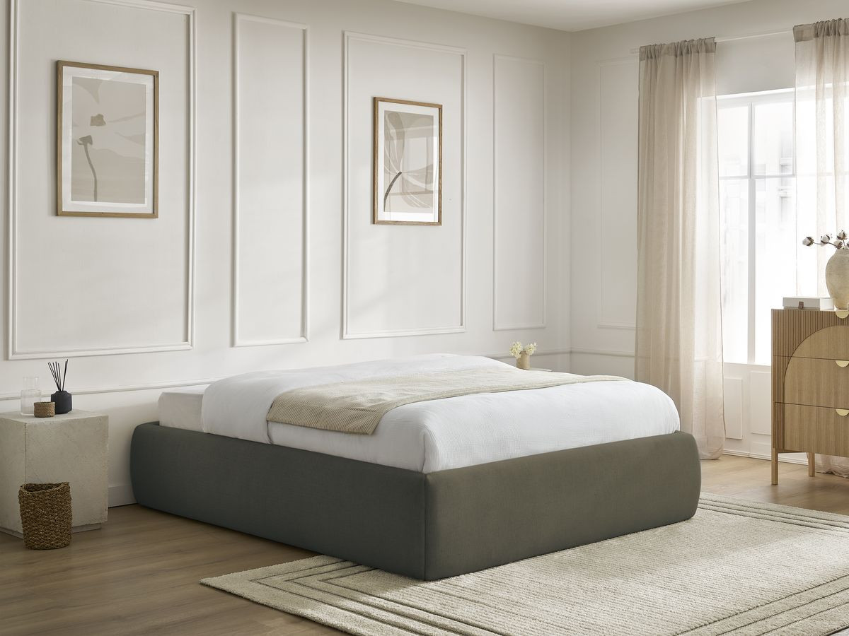 Sommier coffre INERA tissu lisse