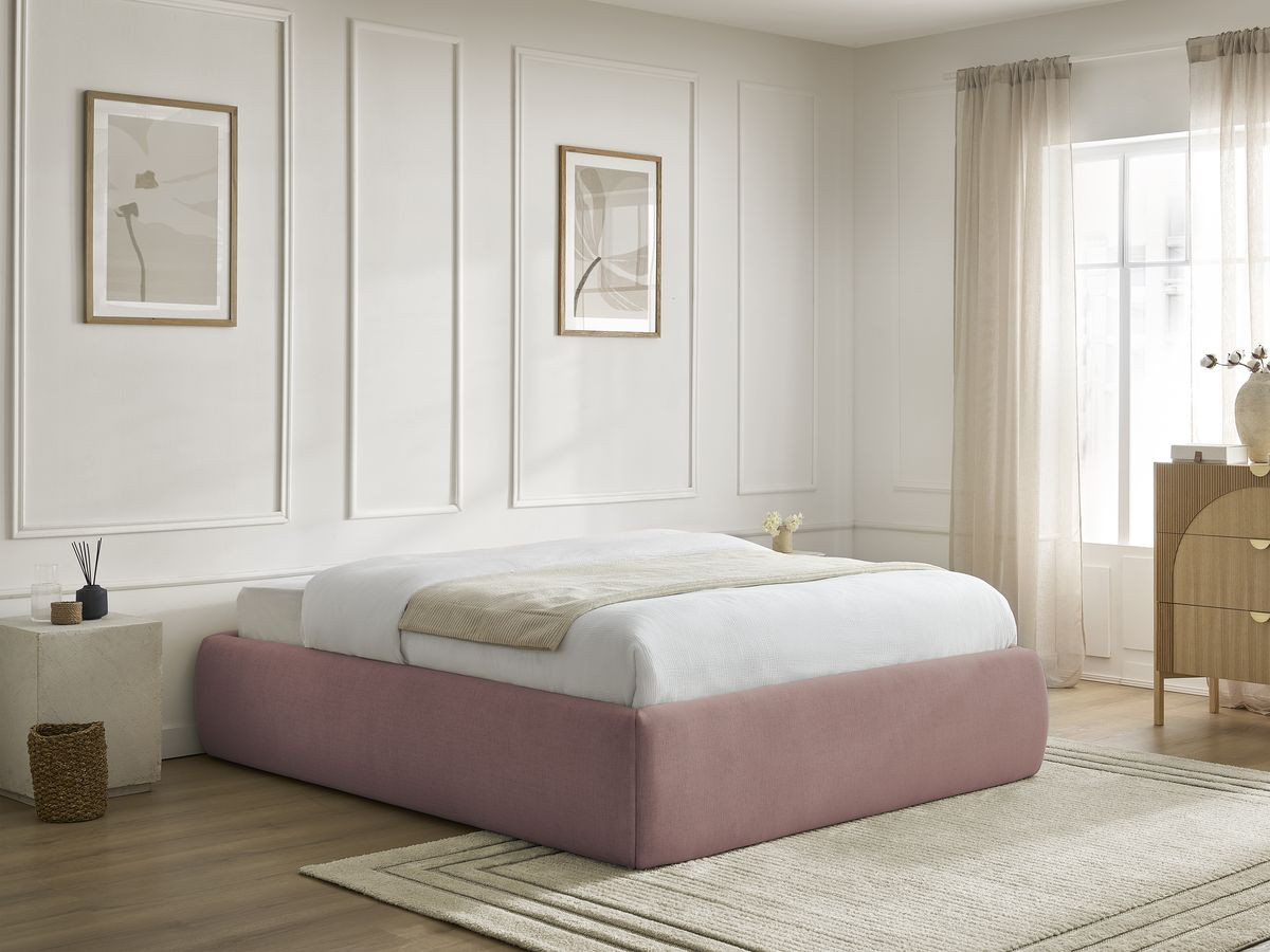 Sommier coffre INERA tissu lisse