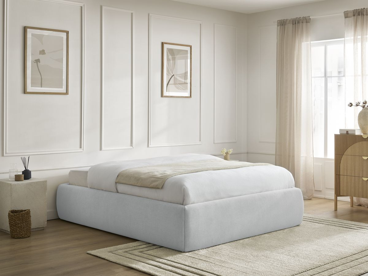 Sommier coffre INERA tissu lisse