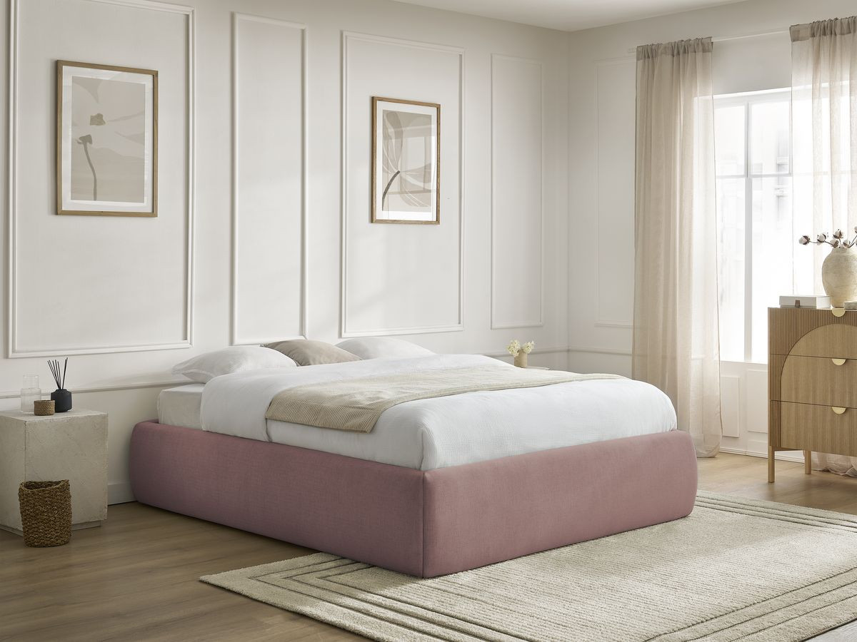 Sommier coffre INERA tissu lisse