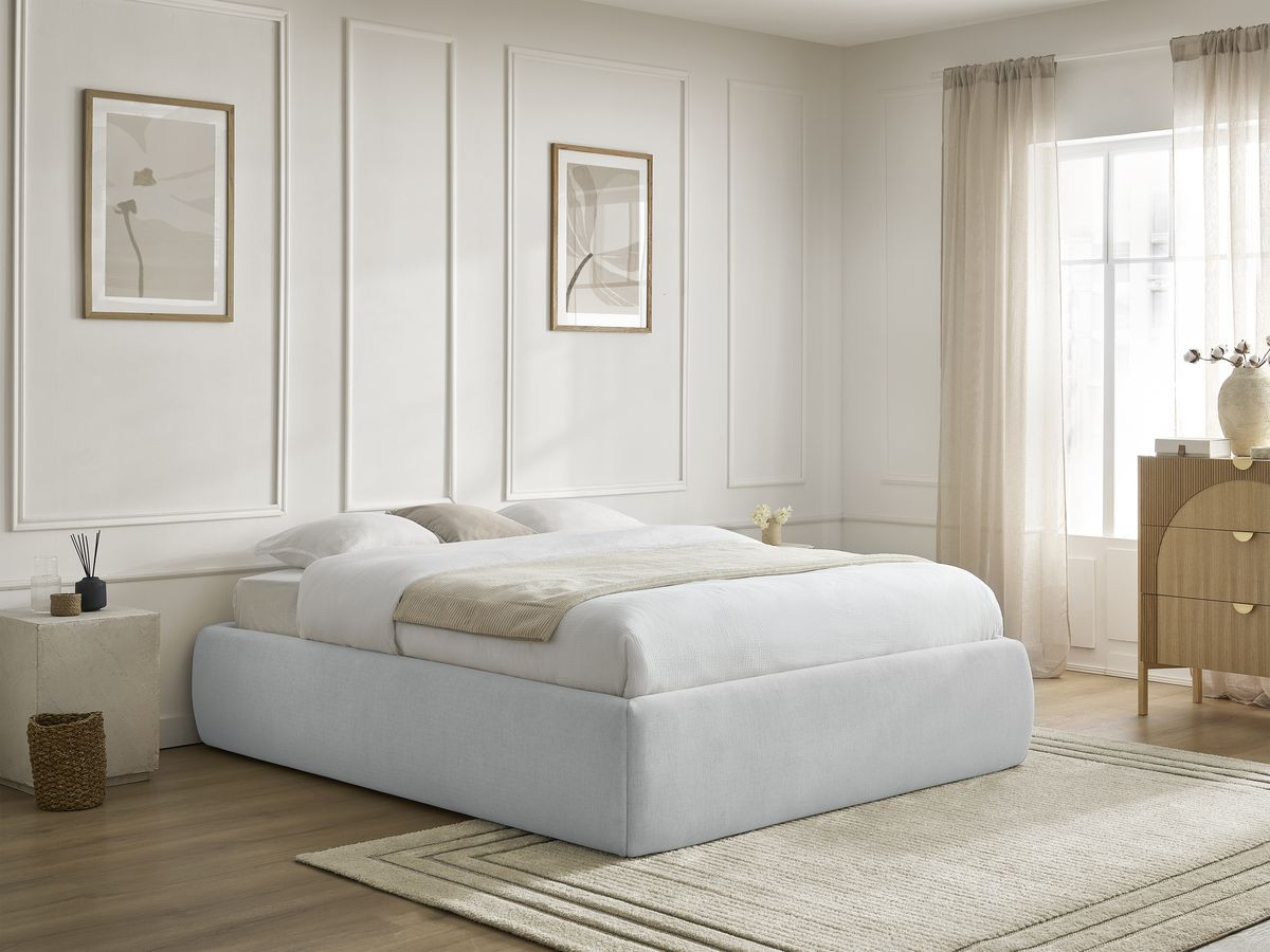 Sommier coffre INERA tissu lisse