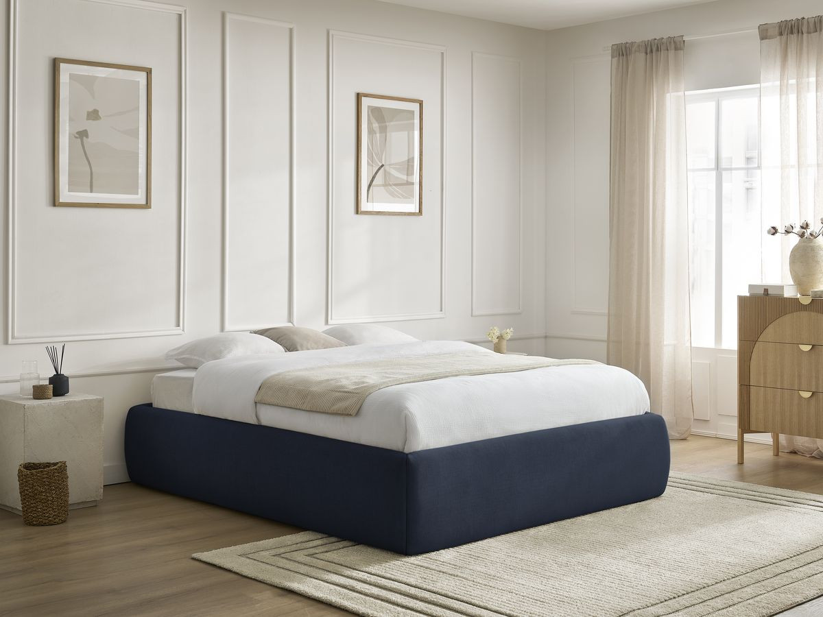 Sommier coffre INERA tissu lisse