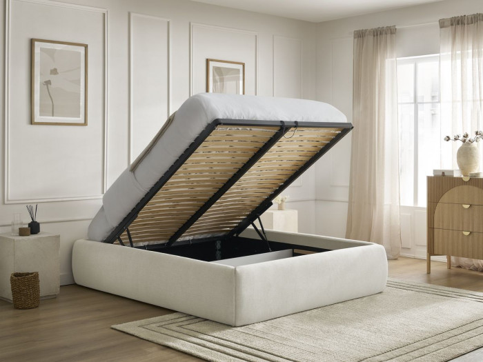 Sommier coffre INERA tissu lisse