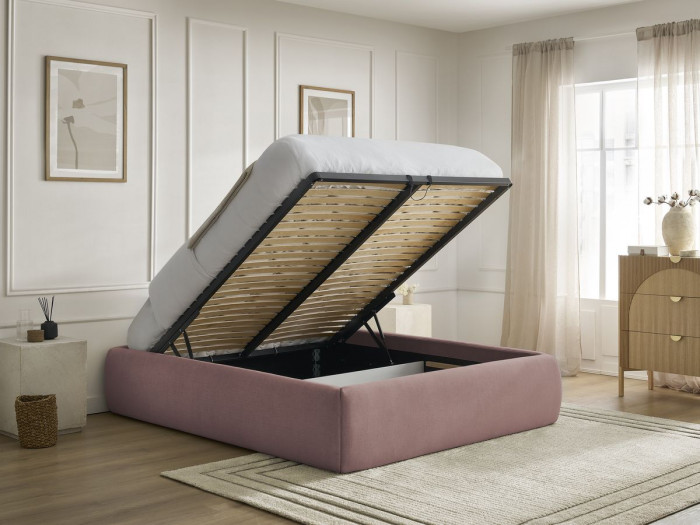 Sommier coffre INERA tissu lisse