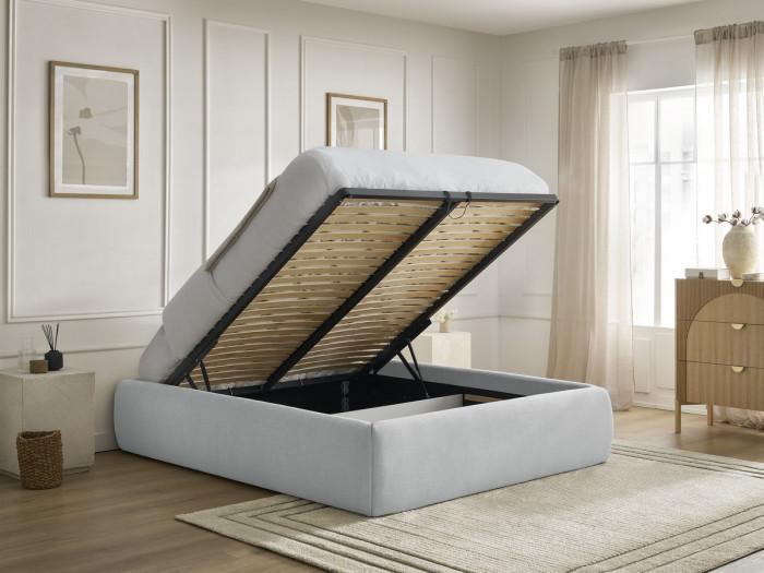 Sommier coffre INERA tissu lisse