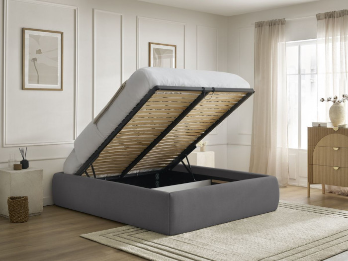 Sommier coffre INERA tissu lisse