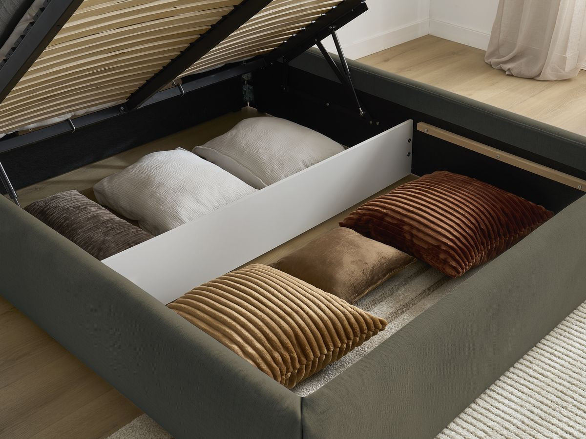 Sommier coffre INERA tissu lisse