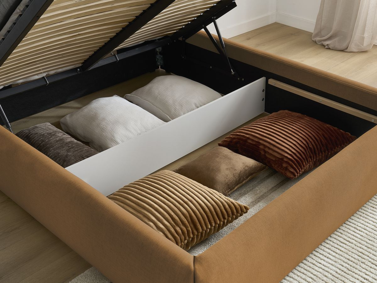 Sommier coffre INERA tissu lisse
