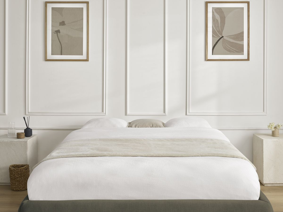 Sommier coffre INERA tissu lisse