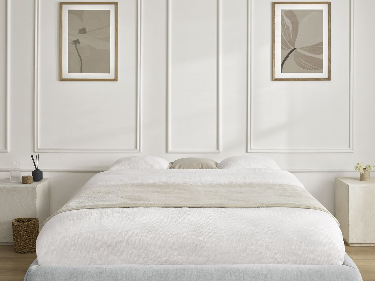 Sommier coffre INERA tissu lisse