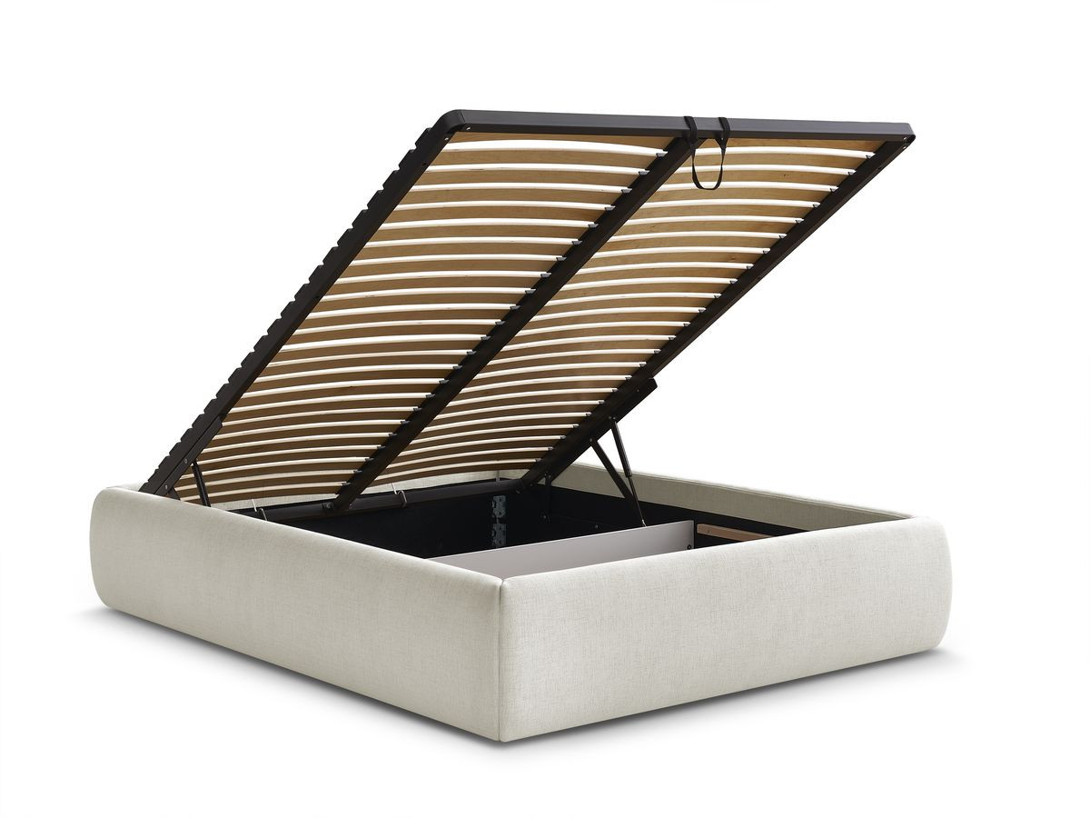 INERA gladde stoffen opbergboxspring