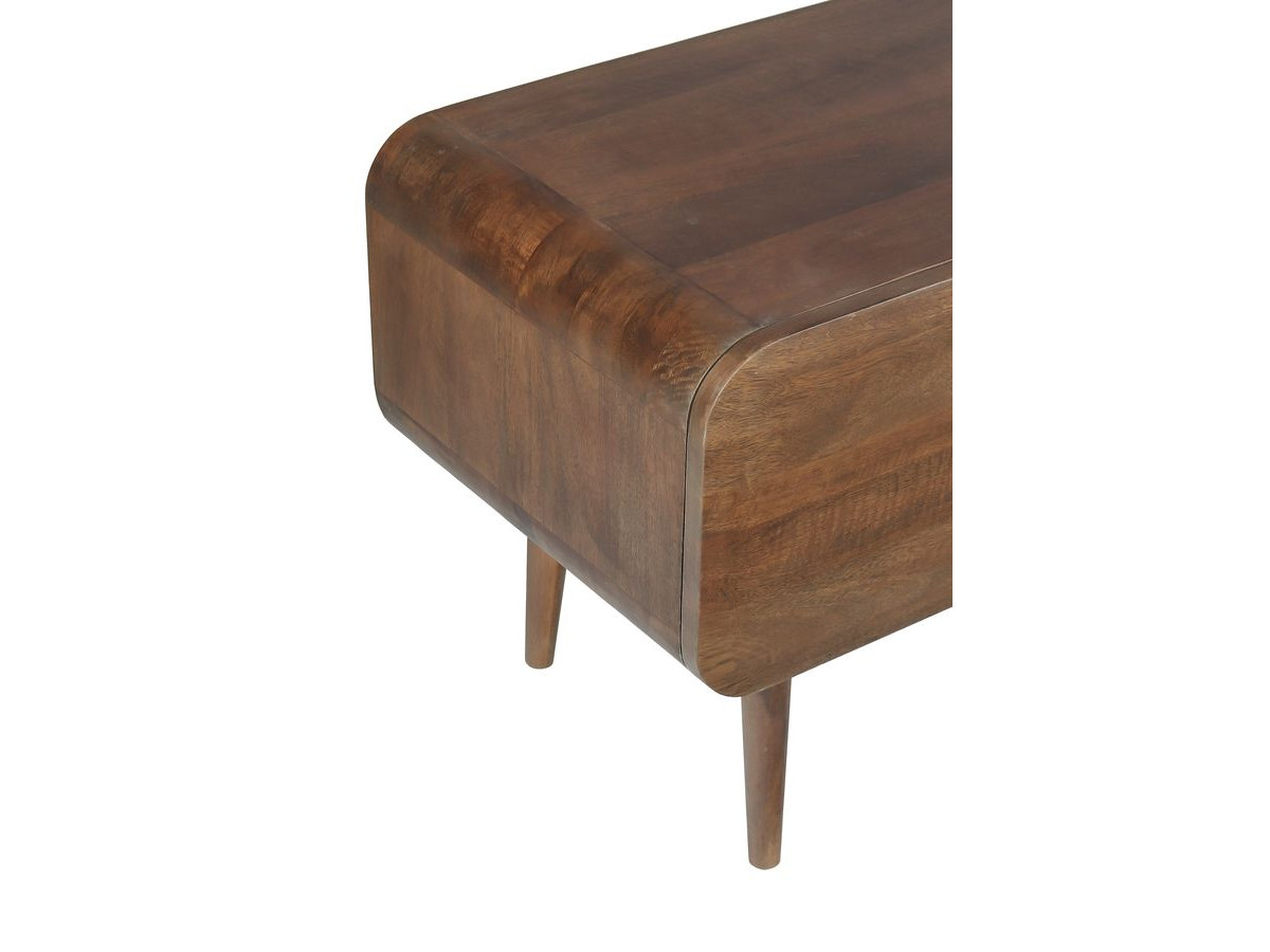 TV-kast 1 deur 2 laden 180 cm BRUNE massief mangohout