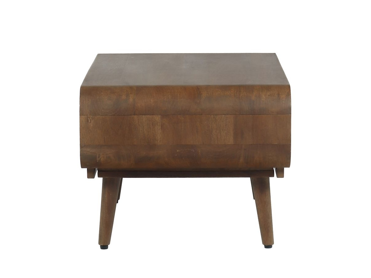 Table basse 90 cm BRUNE bois massif de manguier — vue 6