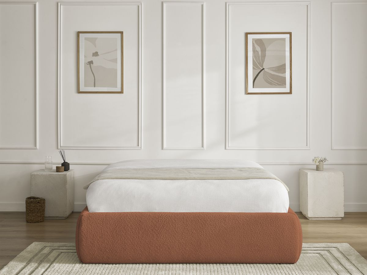 Sommier coffre INERA tissu bouclette
