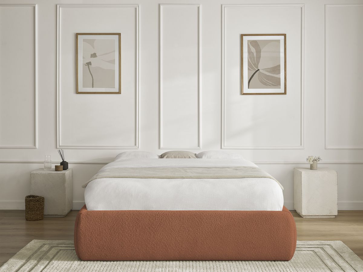Sommier coffre INERA tissu bouclette