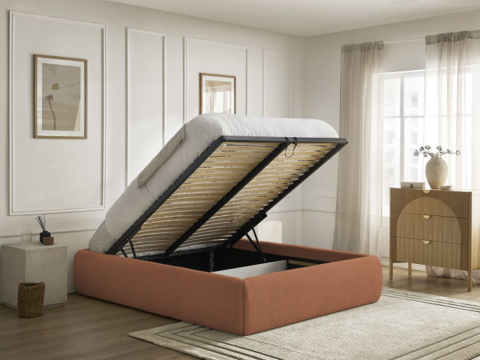 Sommier coffre INERA tissu bouclette