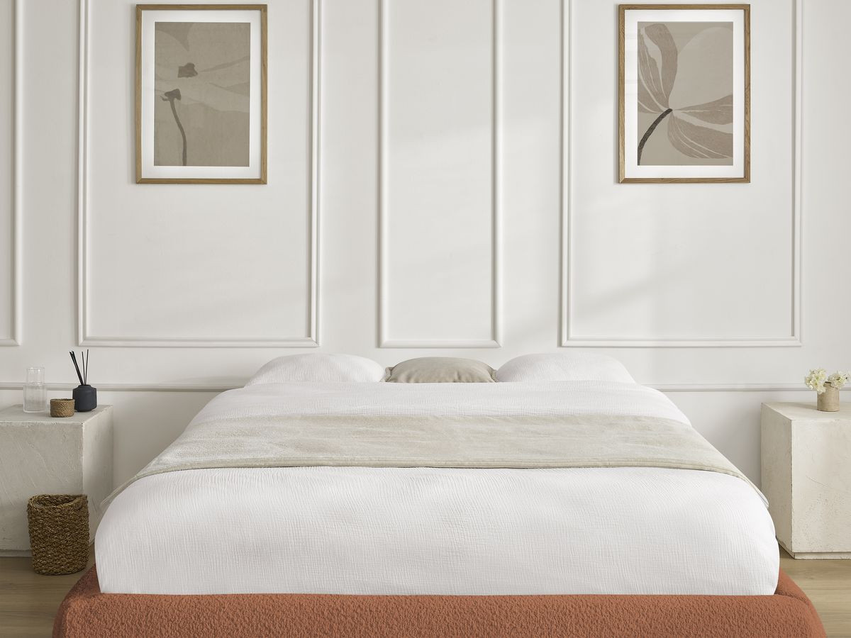 Sommier coffre INERA tissu bouclette