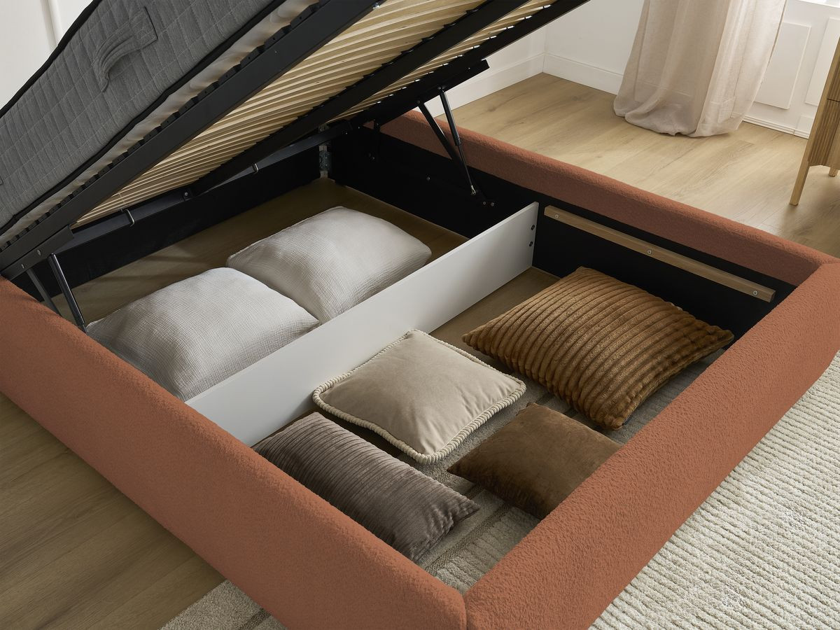 Sommier coffre INERA tissu bouclette