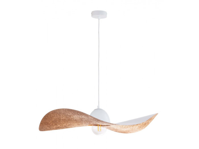 Lustre KIRAN bicolore blanc en acier