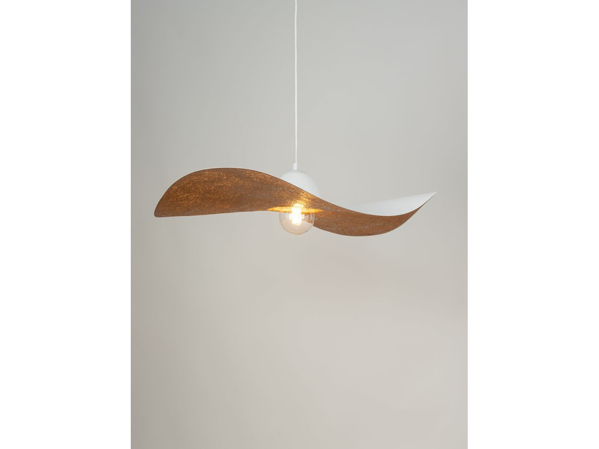 Lustre KIRAN bicolore blanc en acier