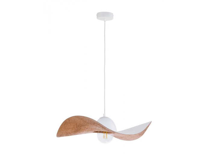 Lustre KIRAN bicolore blanc en acier