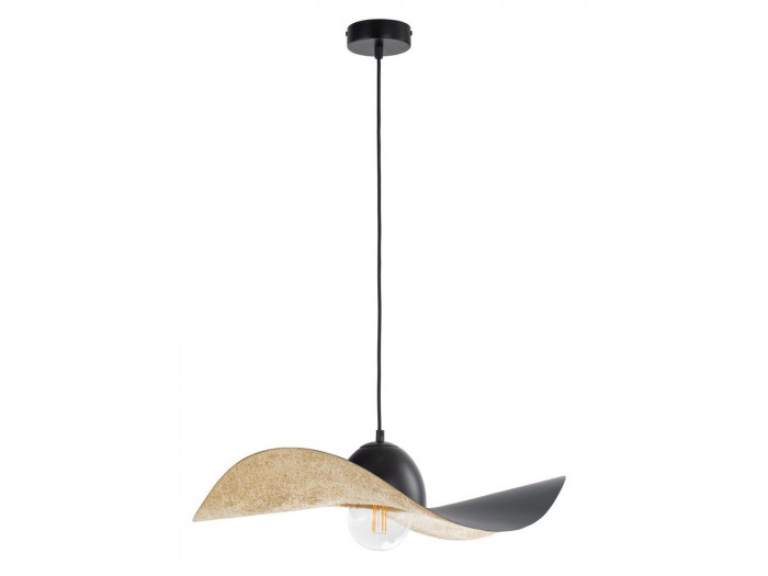 Lustre KIRAN bicolore noir en acier