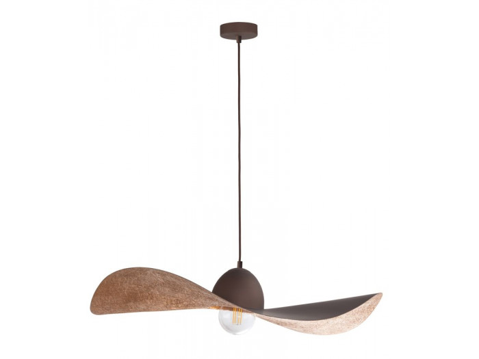Lustre KIRAN bicolore marron en acier