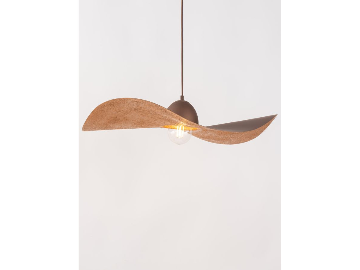 Lustre KIRAN bicolore marron en acier