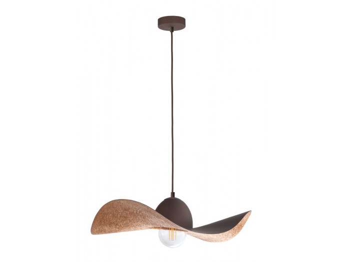 Lustre KIRAN bicolore marron en acier