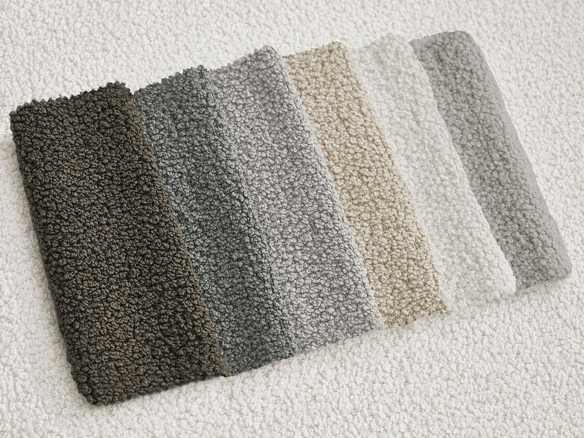 Pouf LEONORE bouclette blanc — vue 4