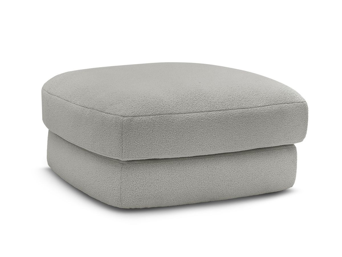 leonore poef in badstof gekleurd lichtgrijs
