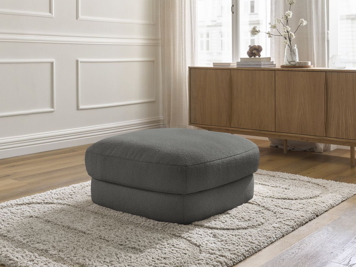 Pouf LEONORE bouclette gris foncé — vue 6