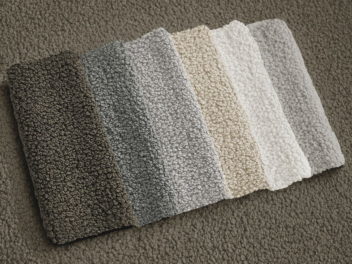 Pouf LEONORE bouclette marron — vue 4