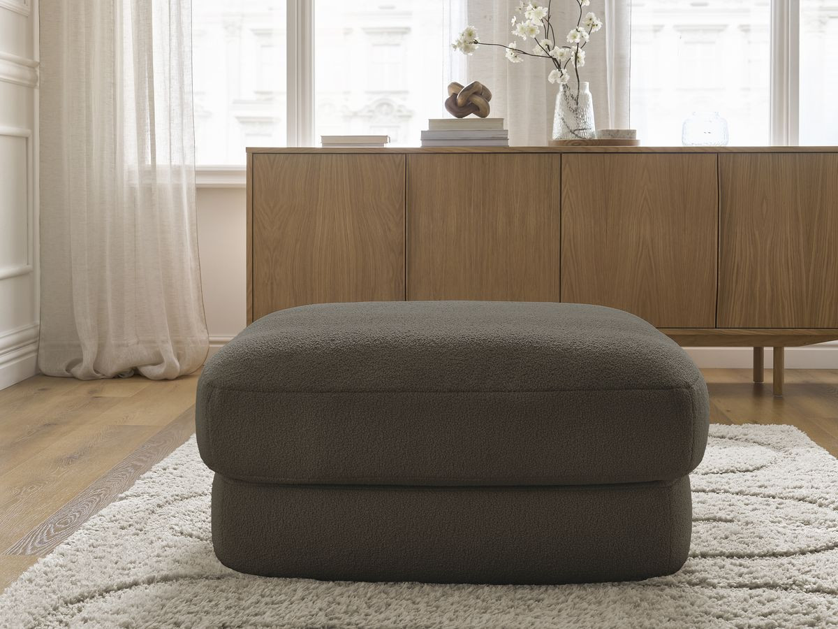 Pouf LEONORE bouclette marron — vue 5