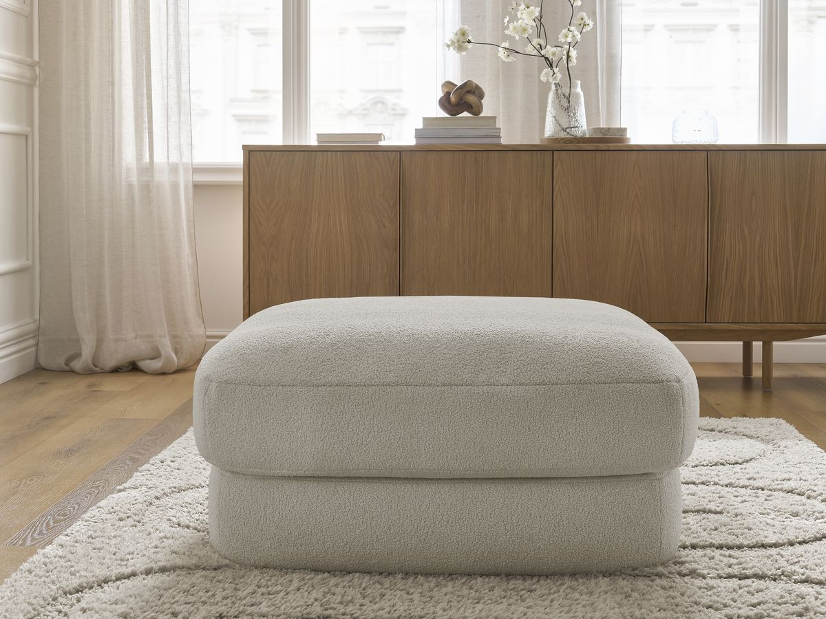 Pouf LEONORE bouclette taupe — vue 5