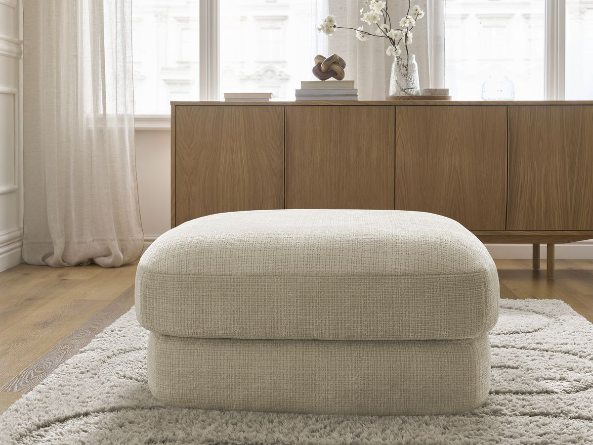 Pouf LEONORE texturé beige — vue 5