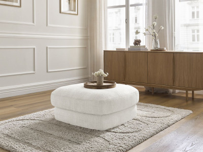 Pouf LEONORE tissu texturé
