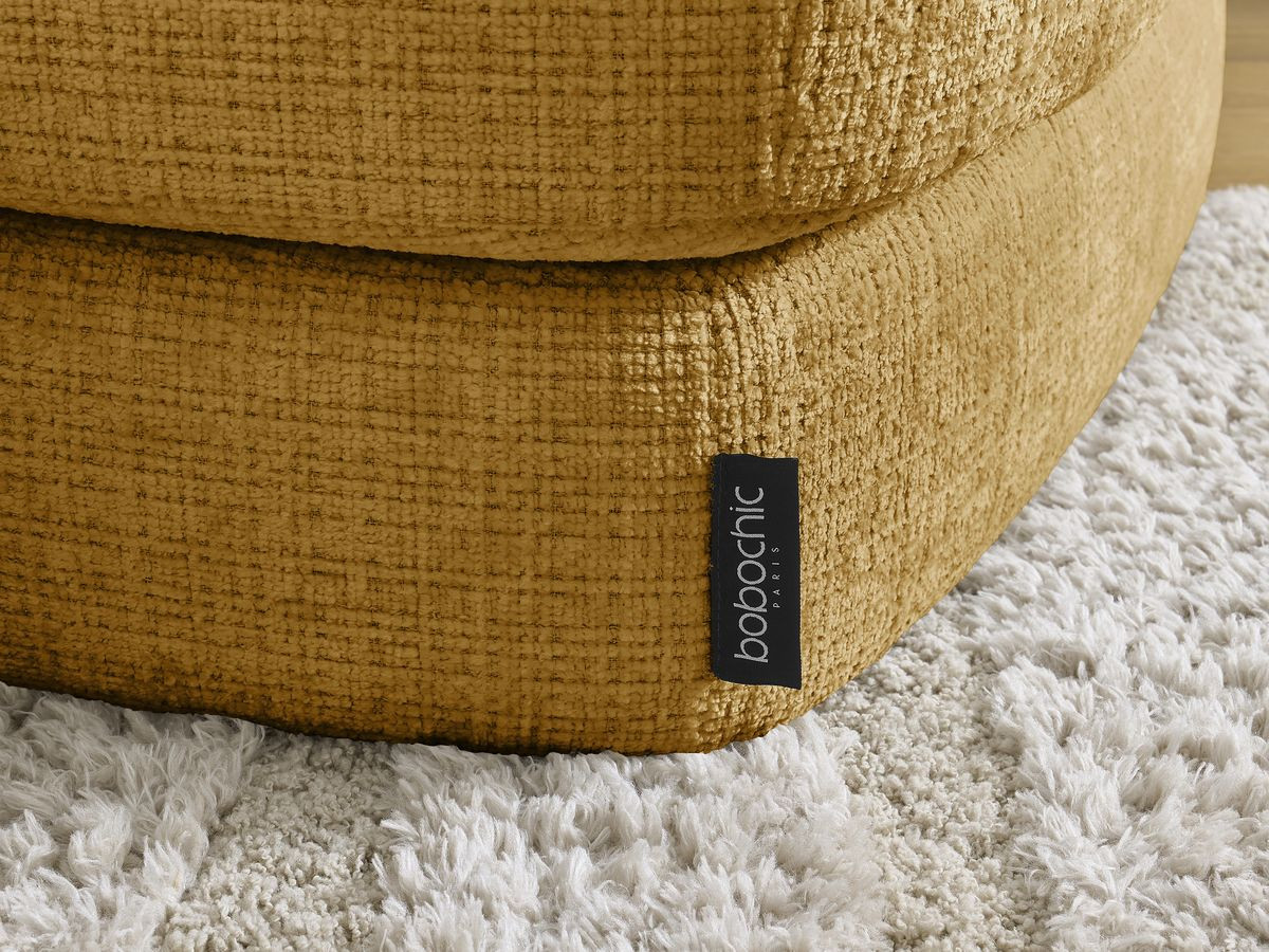 Pouf LEONORE texturé jaune — vue 5