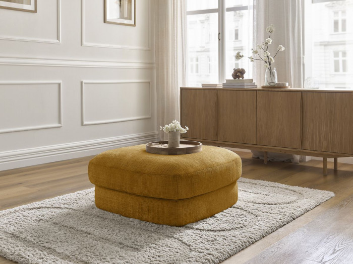 Pouf LEONORE tissu texturé