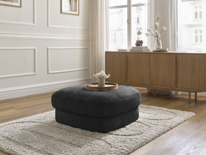 Pouf LEONORE tissu texturé